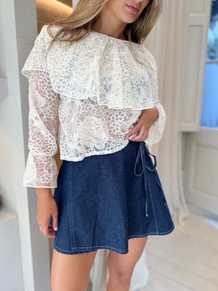 Falda Cruzada jean
