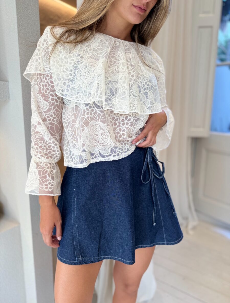Falda Cruzada jean