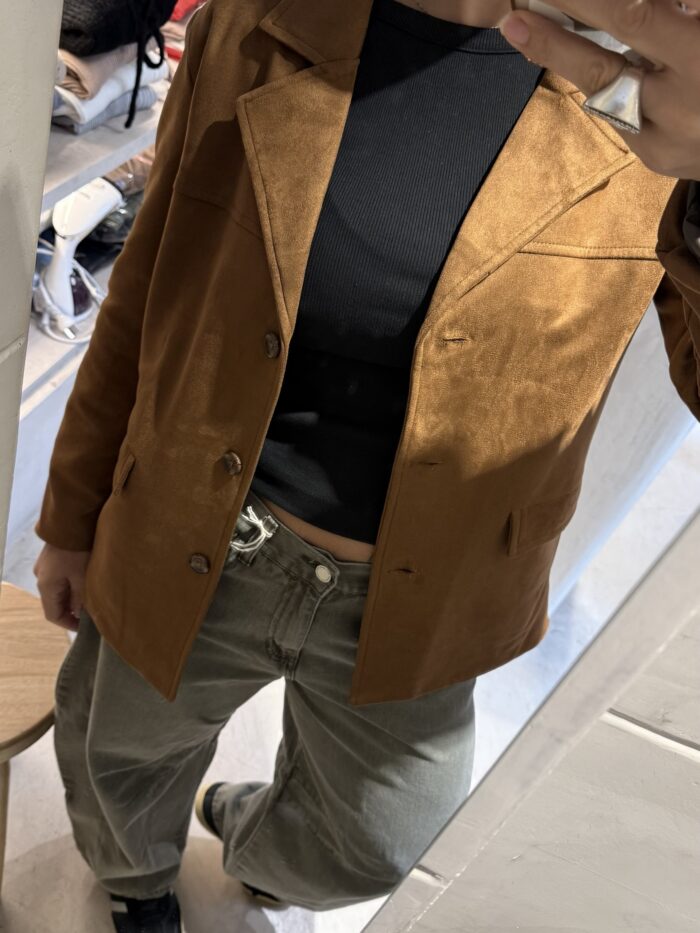 Blazer Gamuza Habano