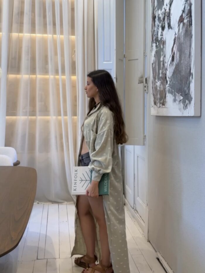 vestido verde pistacho